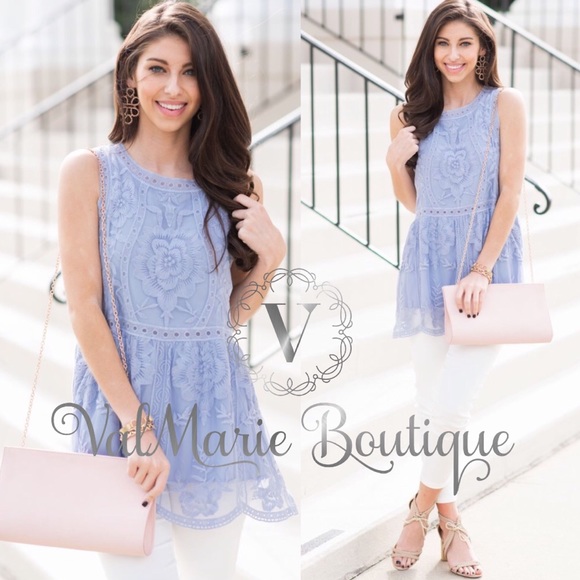 ValMarie Tops - ONLY 2 LEFT! Spring fashion crochet lined blouse